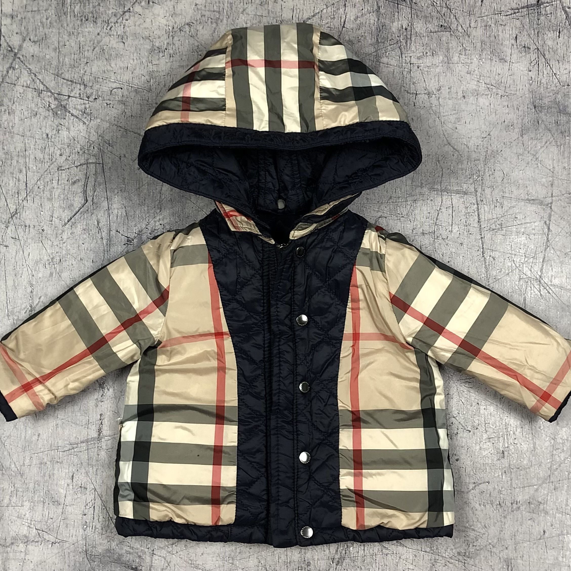 ジャケット・アウター vintage BURBERRY LONDON linen jkt Vintage Burberry London Bomber Jacket Navy Blue & Nova Check