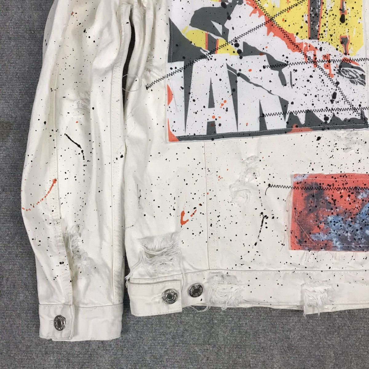 Japanese Brand × Zara Zara distressed punk button denim jacket Size US L / EU 52-54 / 3 - 8 Thumbnail