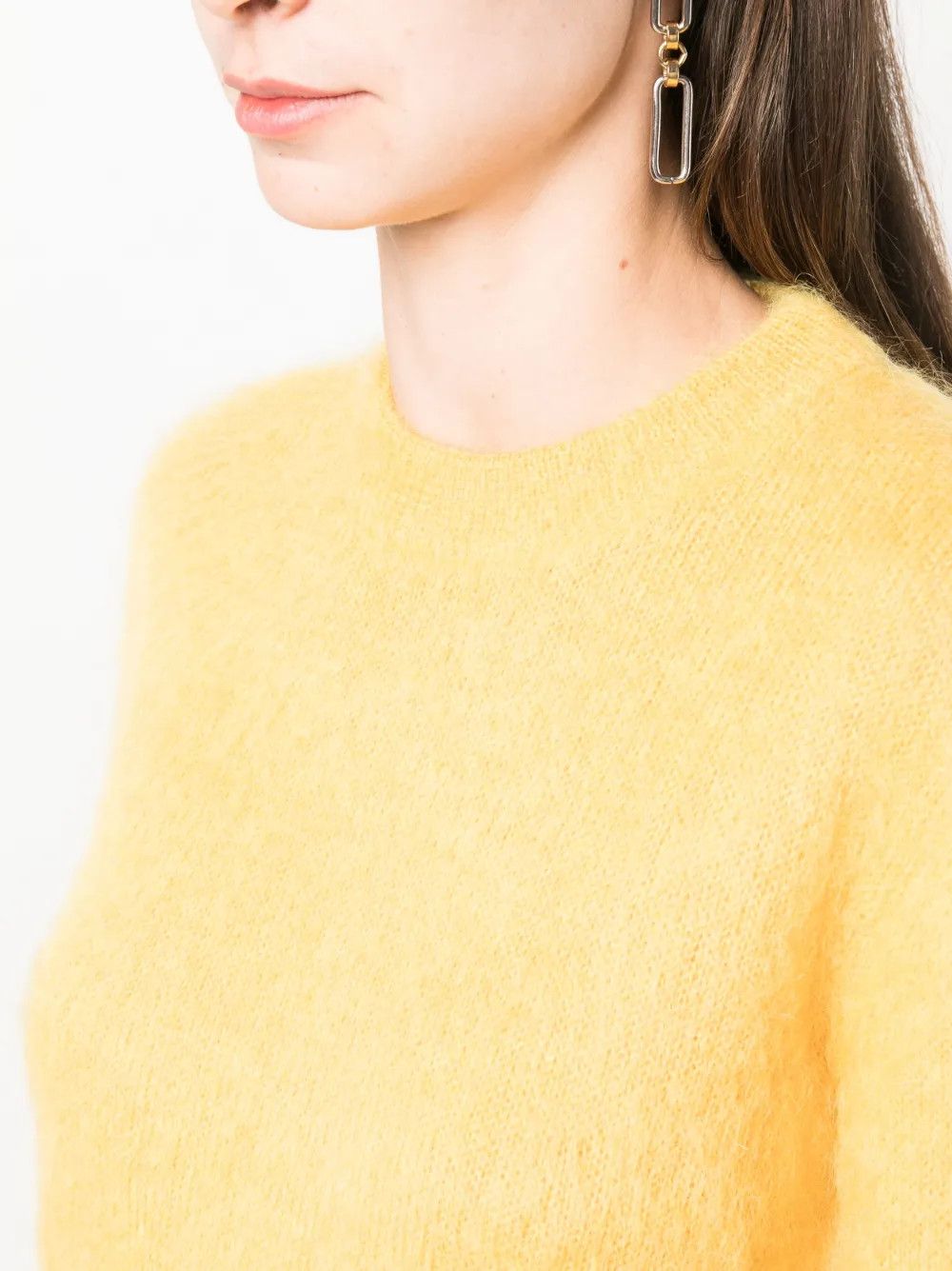Marni o1y1125 Crewneck Sweater in Yellow Size S / US 4 / IT 40 - 2 Thumbnail