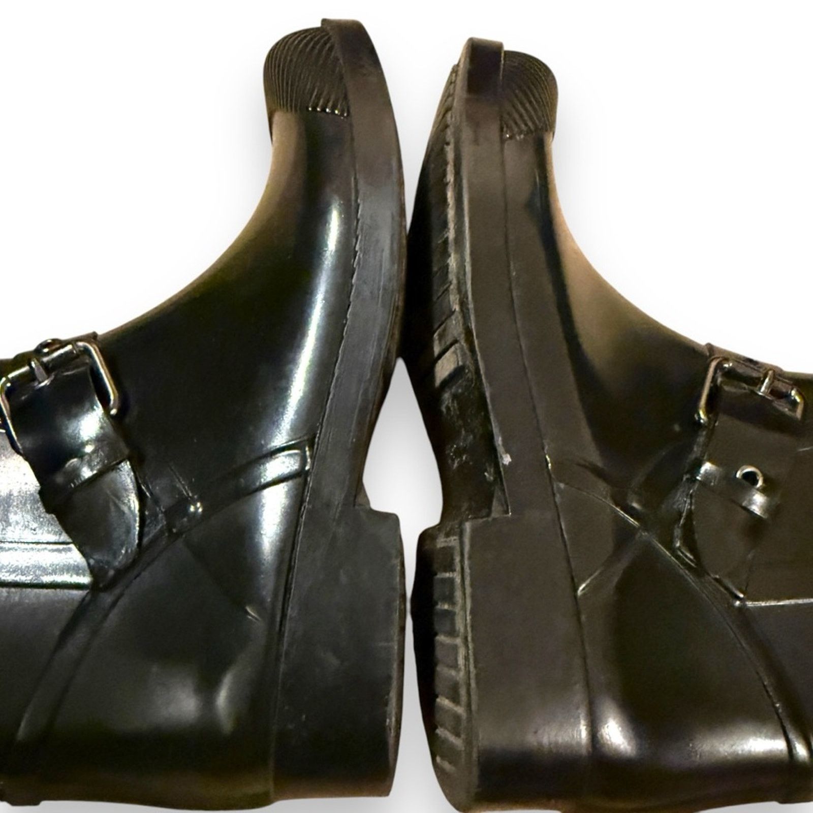 Coach Coach Lester Black Buckle Strap Rubber Short Rain Booties 5B Size US 5 / IT 35 - 9 Thumbnail