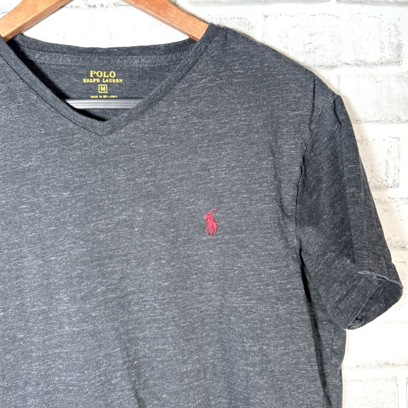 Polo Ralph Lauren Polo Ralph Lauren Tee Shirt V-Neck Mens M 100% Cotton Gray Polo Ralph Lauren Casual V-Neck Tee Mens Size M Size US M / EU 48-50 / 2 - 2 Thumbnail