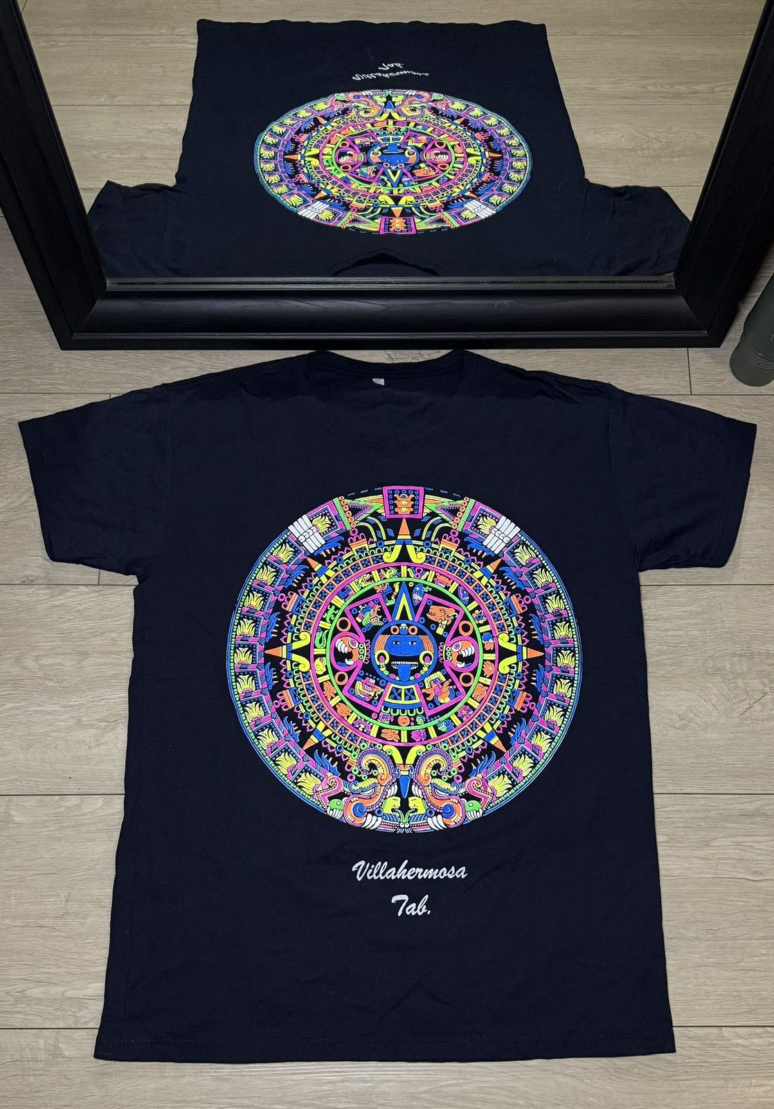 Other Y2K 2000s Aztec Calendar Black Light Mexico Shirt Size US L / EU 52-54 / 3 - 1 Thumbnail
