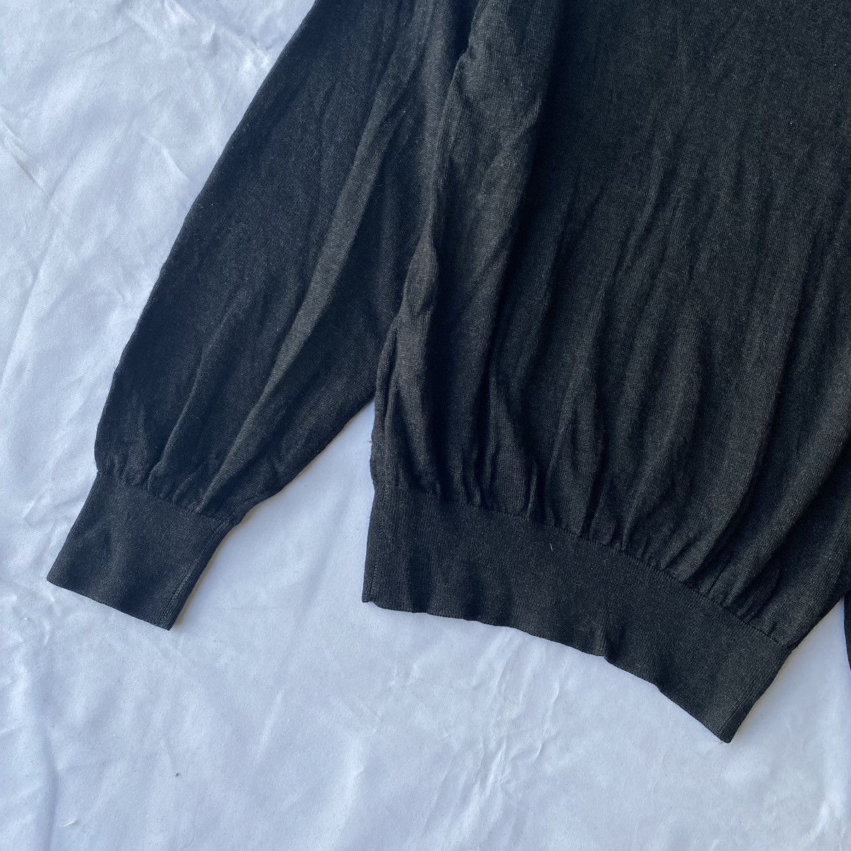 Vintage × Yves Saint Laurent Dark Grey Logo Embroidered YSL Sweater Knitwear Size US M / EU 48-50 / 2 - 6 Thumbnail