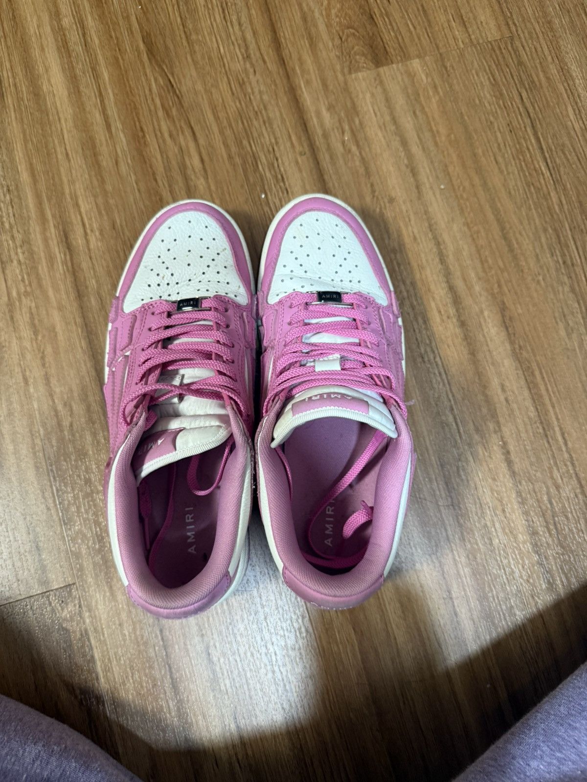 Amiri pink amiri bone sneakers Size US 10 / EU 43 - 3 Thumbnail