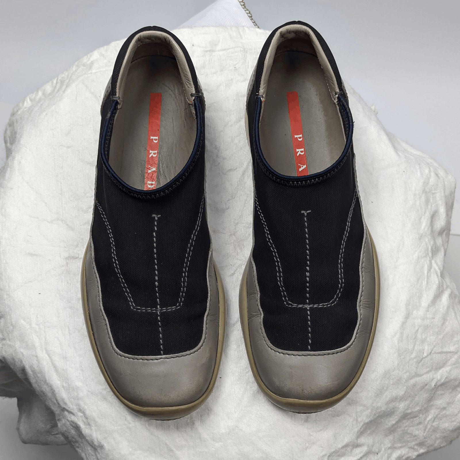 Prada Prada Americas Cup Vintage Red Tab Y2K 2000s SlipOn Low Size US 5 / IT 35 - 2 Thumbnail