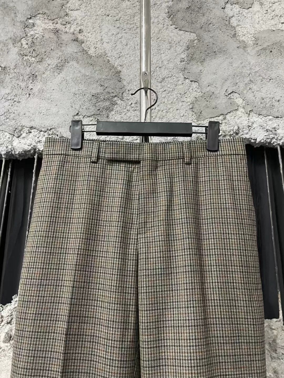 Celine Celine Brown Houndstooth Wool Trousers Size US 7 / EU 40 - 3 Thumbnail