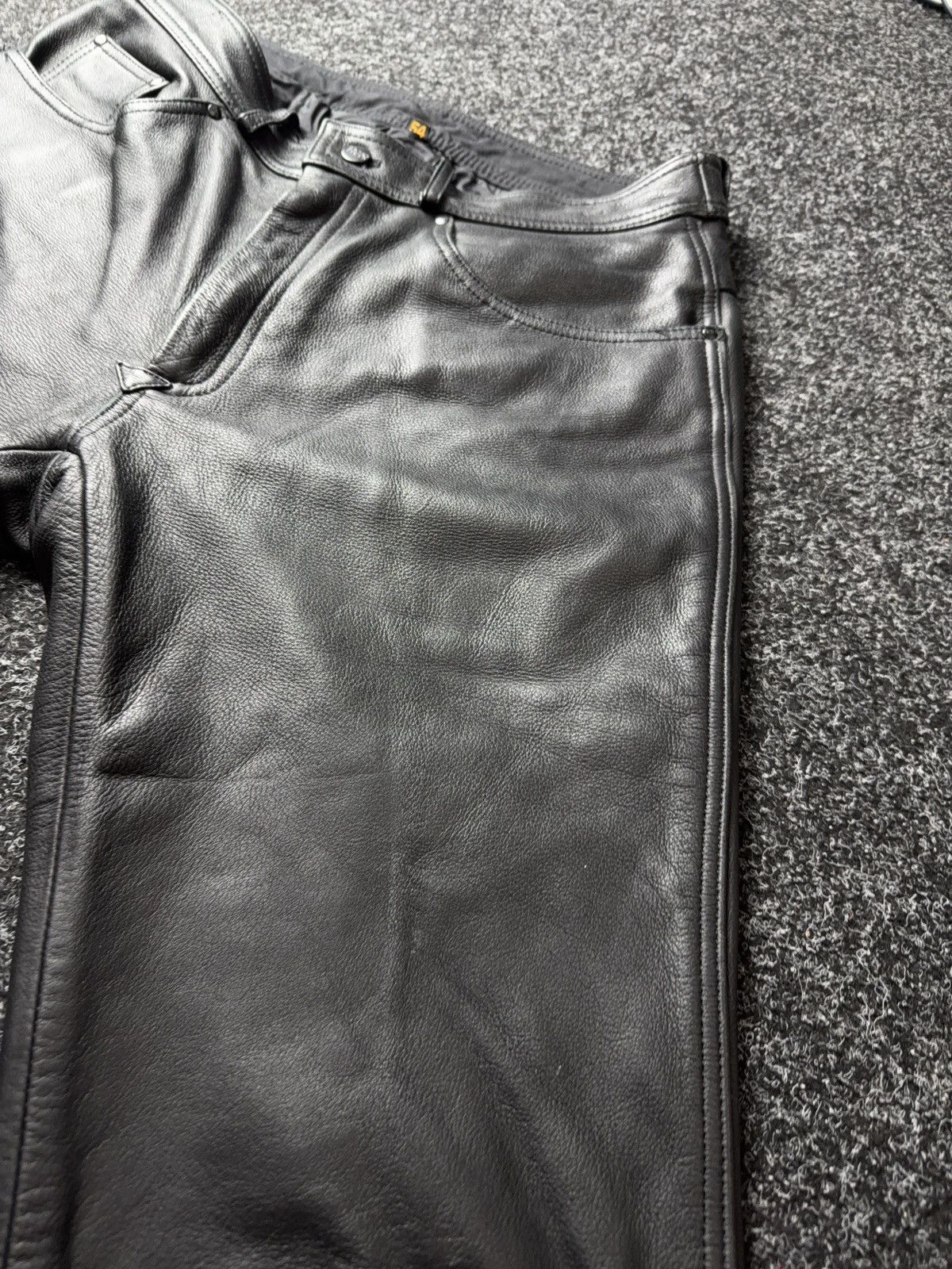 Genuine Leather 00s Racing Moto Biker Rock Punk Chrome Style Leather Pants Size US 32 / EU 48 - 11 Thumbnail