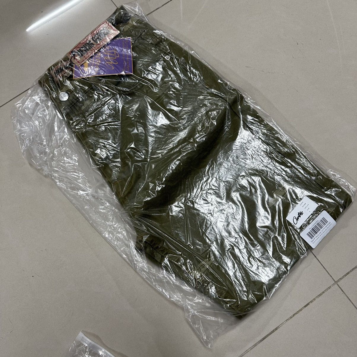 Corteiz Corteiz CRTZ RTW Alcatraz Pattern Denim Jeans Olive Pants Size US 32 / EU 48 - 5 Thumbnail