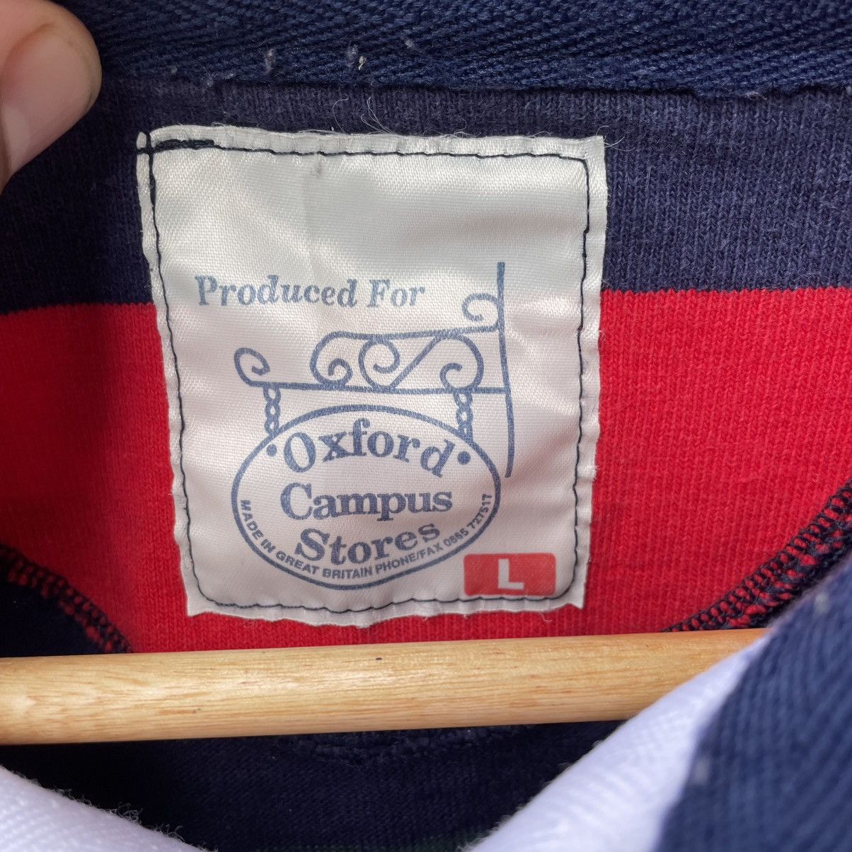Vintage 🔥Vintage Oxford University Multicolour Striped Rugby Shirts Size US L / EU 52-54 / 3 - 10 Thumbnail