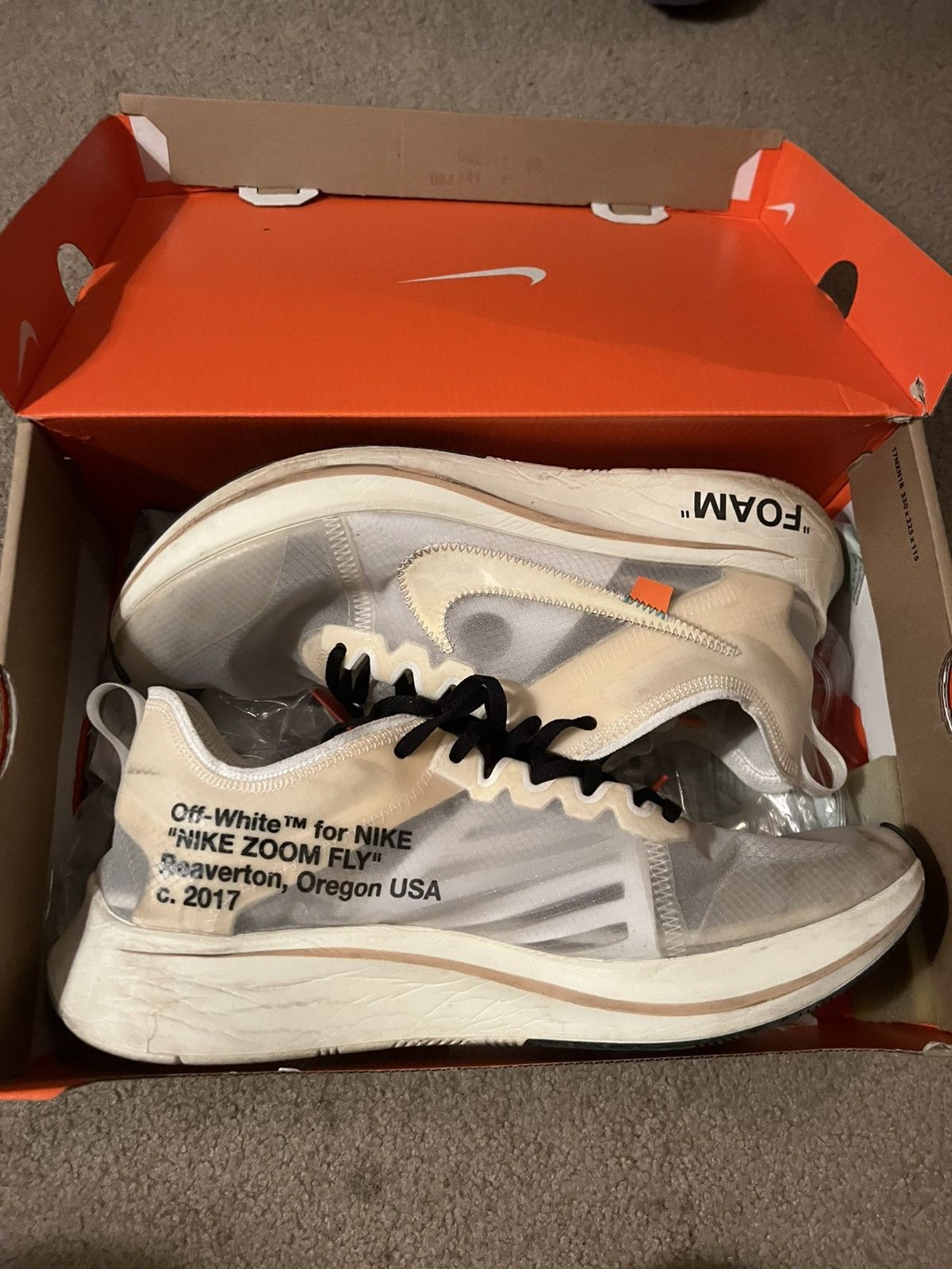 Nike × Off-White The 10: Nike Zoom Fly Size US 12 / EU 45 - 1 Thumbnail