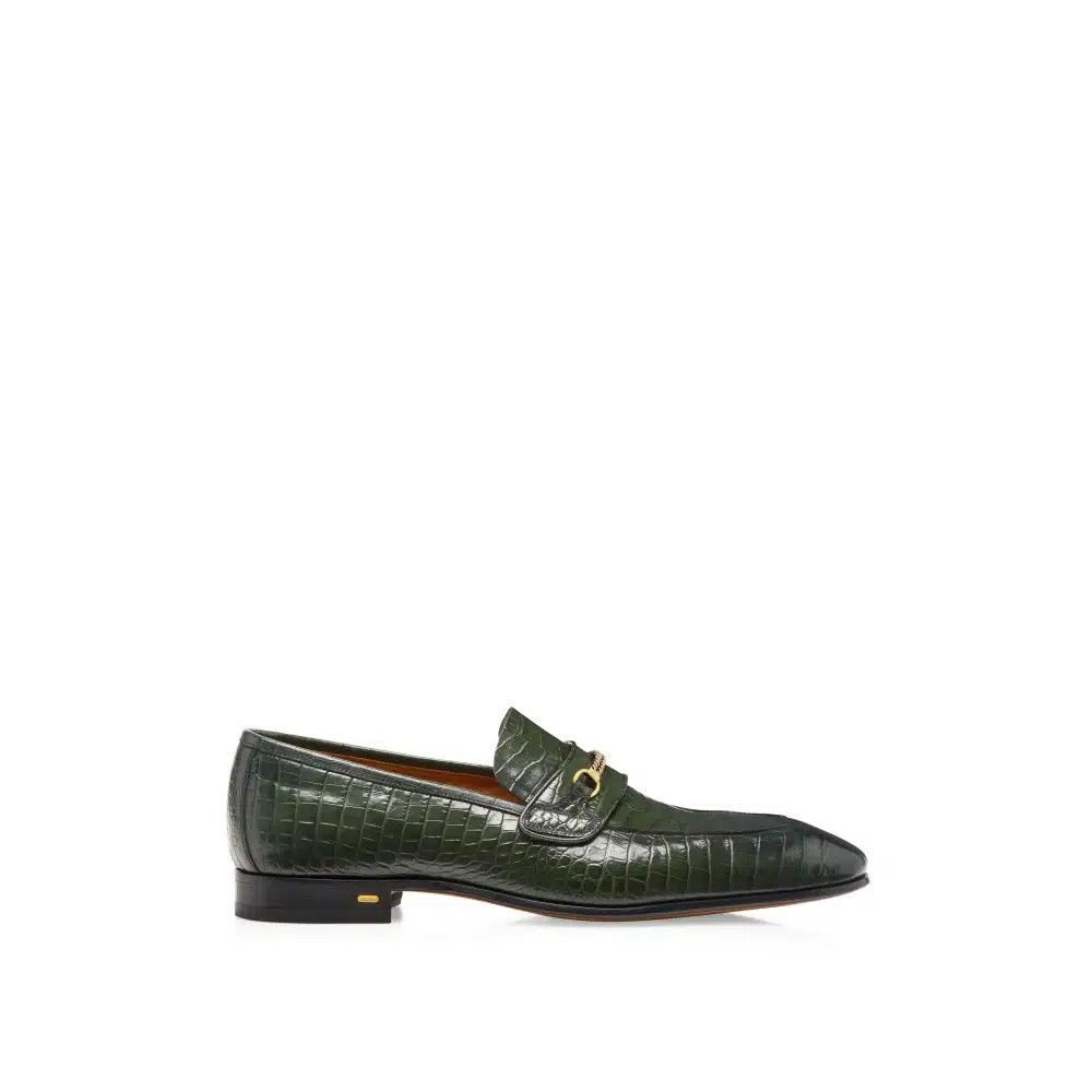 Tom Ford o1loc1c0625 J1469 Size: 7 TF / Bailey Chain Loafers in Green Size US 7 / EU 40 - 1 Thumbnail