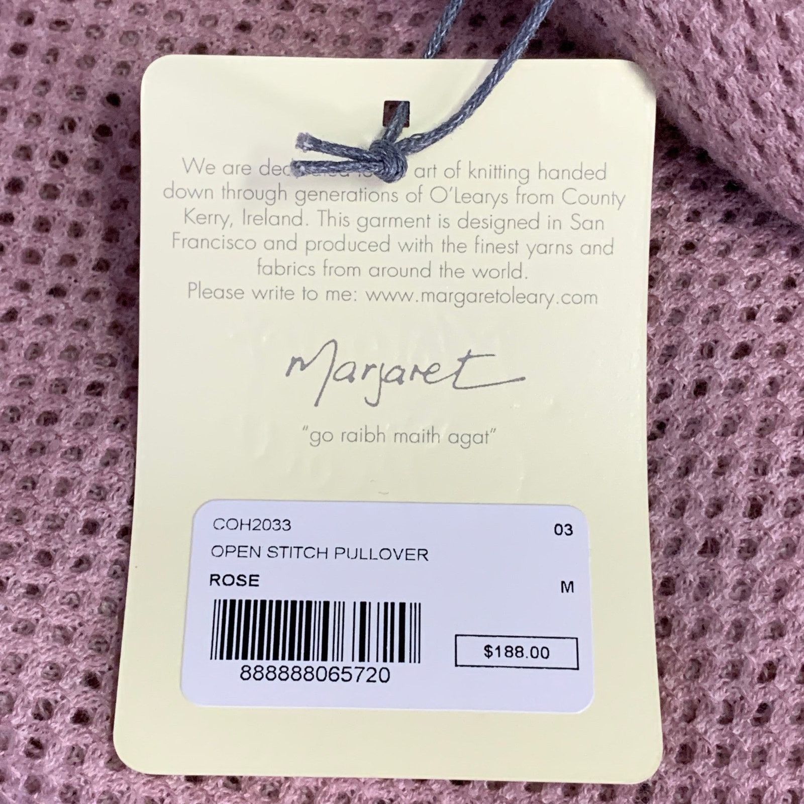 Other M Pink Cotton Waffle Knit Long Sleeve Casual Top Size M / US 6-8 / IT 42-44 - 6 Thumbnail