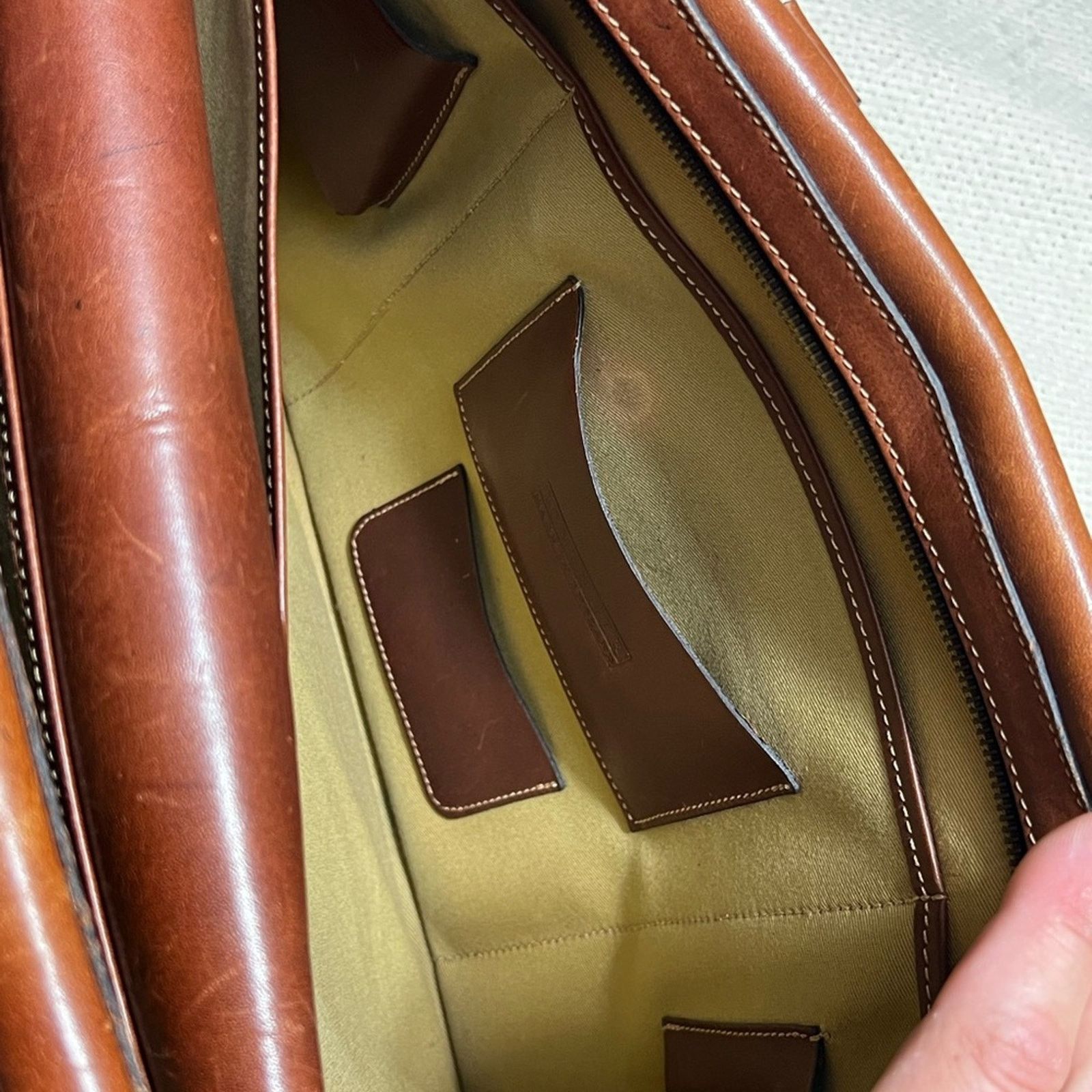 Vintage VTG Leather LEVENGER Messenger Briefcase Bags MADE ENGLAND Size ONE SIZE - 11 Thumbnail