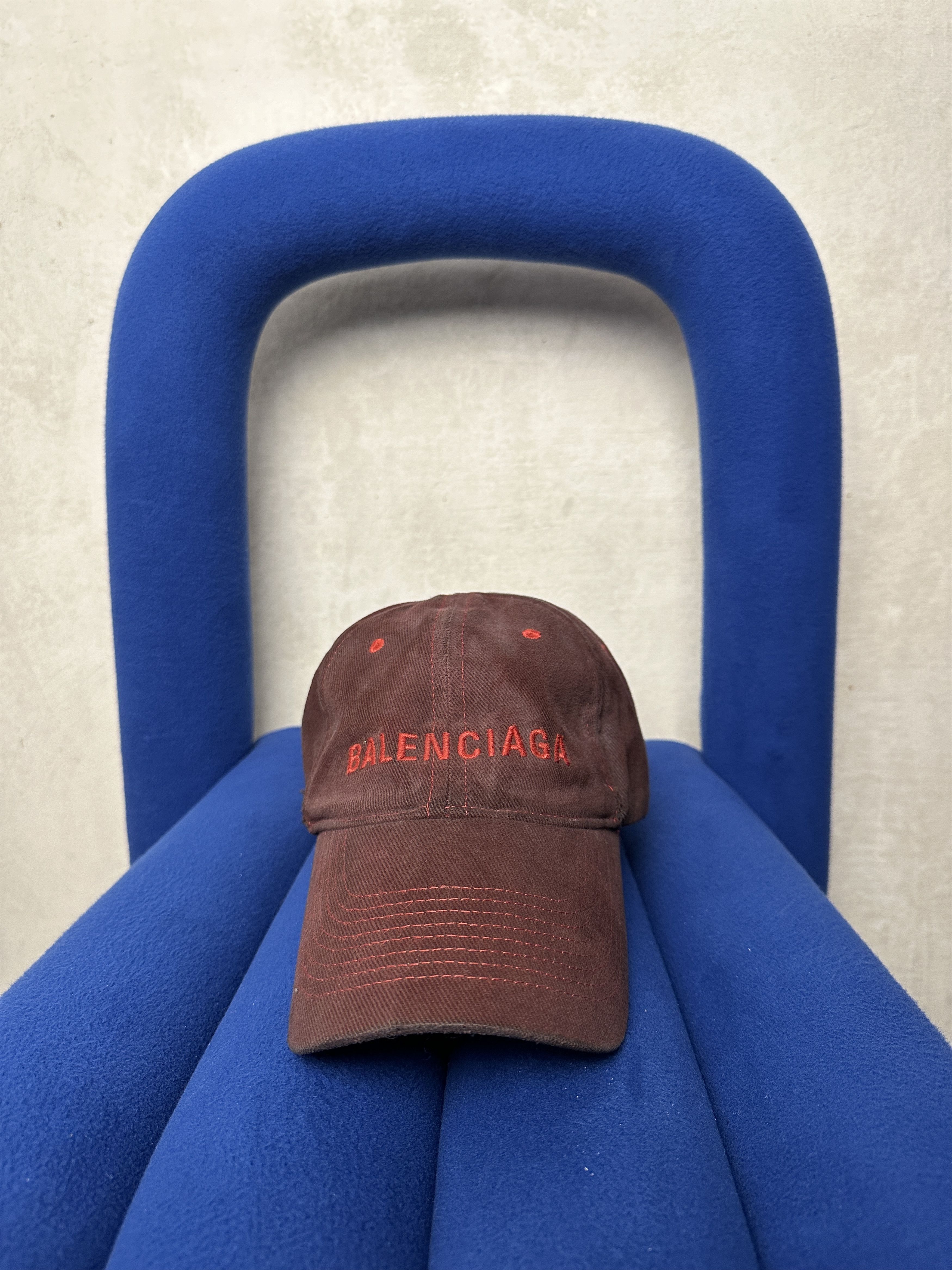 Balenciaga Balenciaga Distressed Embroidered Logo Cap Size ONE SIZE - 2 Thumbnail