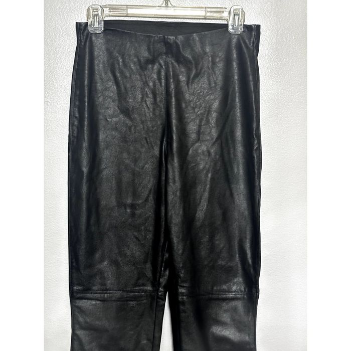 H&M Divided By H&M Black Faux Leather High Rise Pants 8 NWT