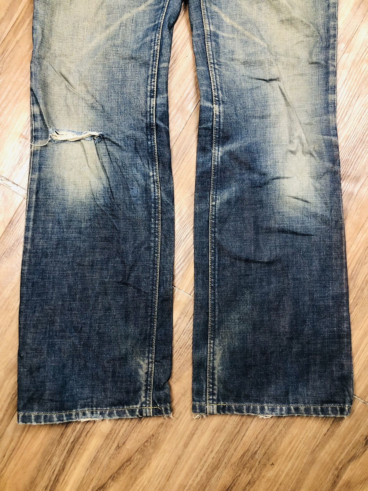 Lee Lee Vintage Flare Jeans High Waist Distressed (37) Size US 30 / EU 46 - 4 Thumbnail