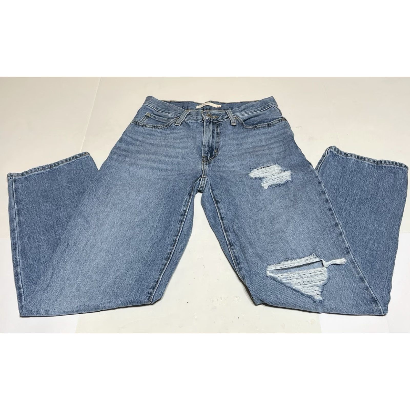 Levi's Levi's Jeans Women Baggy 94 27x30 Blue Denim Straight Leg Relaxed Fit 5-Pocket Zipper Button Vintage? No Size 27" / US 4 / IT 40 - 2 Thumbnail