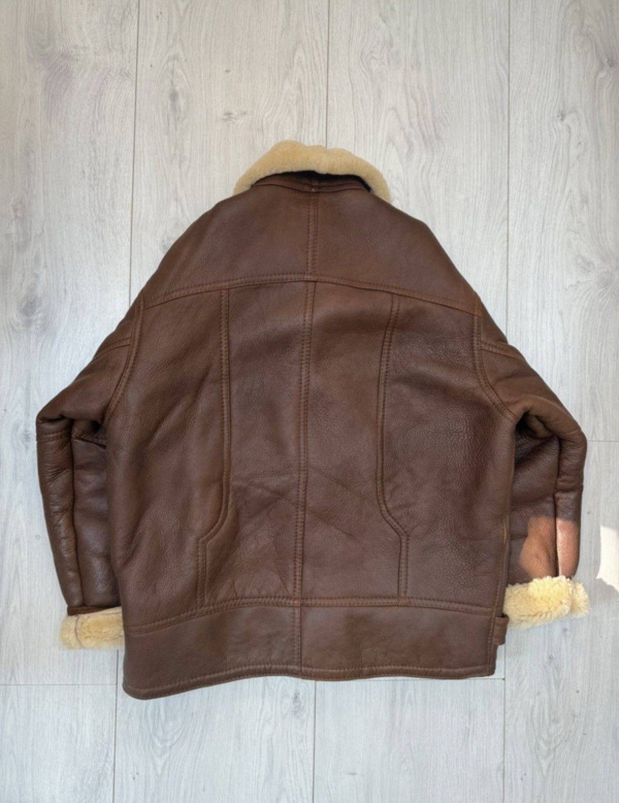 Vintage Russian Rybok Shearling Aviator Jacket Leather Pilot B-3 Size US XXL / EU 58 / 5 - 7 Thumbnail