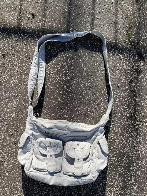Japanese Brand × Vintage Japanese Vintage Utility Nylon Cotton Y2K Streetwear Bag Size ONE SIZE - 2 Thumbnail