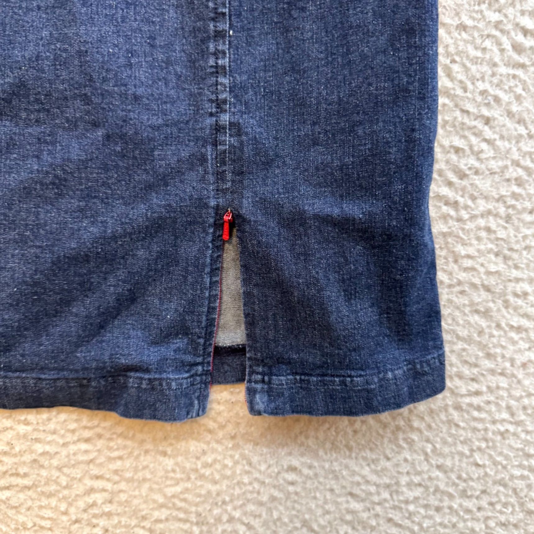 Guess VINTAGE Guess Denim Mini Dress XS Small Blue Jeans Bodycon Western Boho 90s Y2K Girls Womens Size 26" / US 2 / IT 38 - 4 Thumbnail