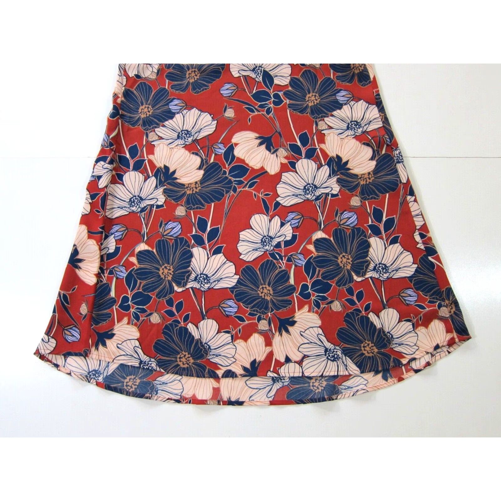 Vintage Artisan NY Red Blue White Floral Sleeveless Tunic Tent Tank Sun Shift Dress 6 Size M / US 6-8 / IT 42-44 - 6 Thumbnail