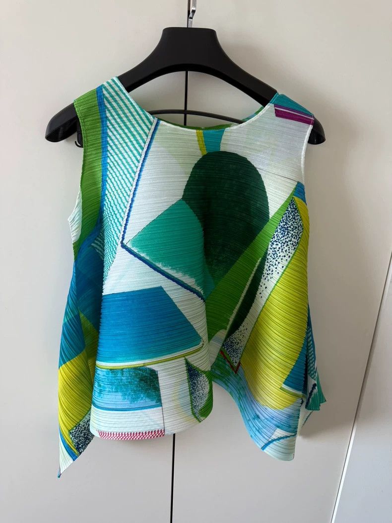 Issey Miyake issey miyake size:3 Green Windmill vest Size XXS / US 00 / IT 34 - 1 Thumbnail
