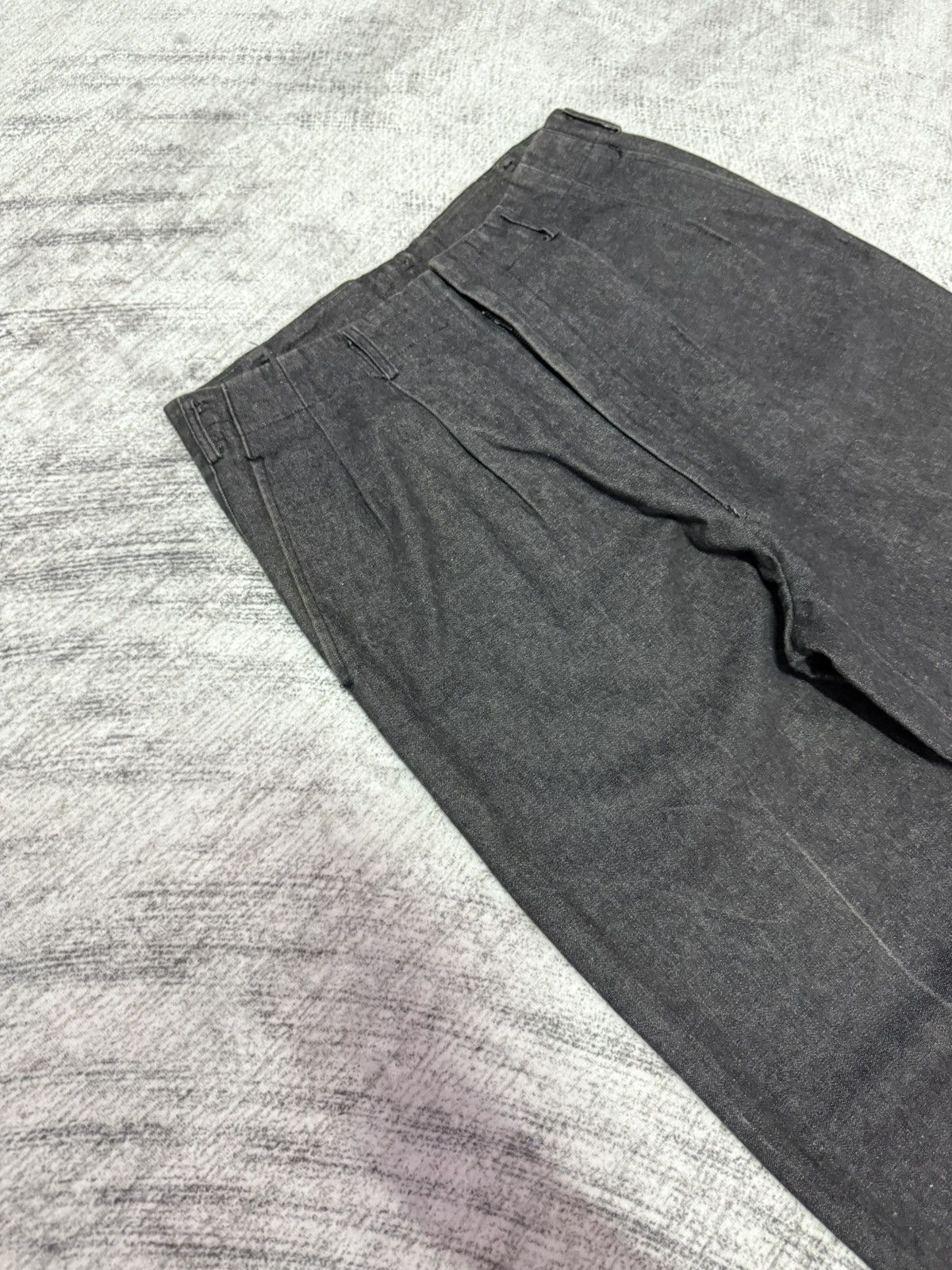 Creighton × Japanese Brand × Vintage 50s 60s Creighton Selvedge Pleated High Waist Baggy Jeans Size US 31 - 5 Thumbnail