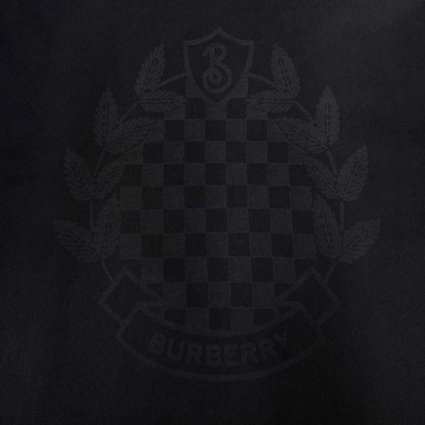 Burberry Burberry Washed Black Check Wheat Logo Sweatshirt Unisex S Size US S / EU 44-46 / 1 - 5 Thumbnail
