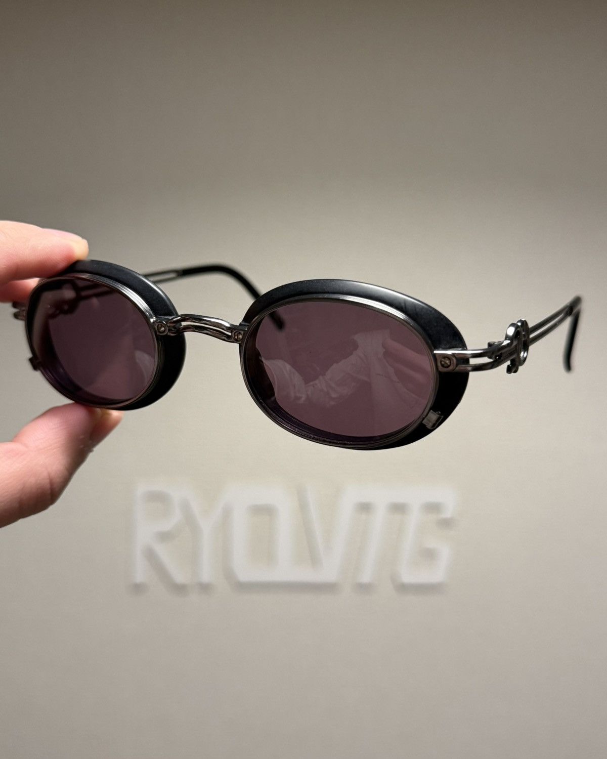 Jean Paul Gaultier Jean Paul Gaultier Layered Industrial Sunglasses Size ONE SIZE - 1 Thumbnail