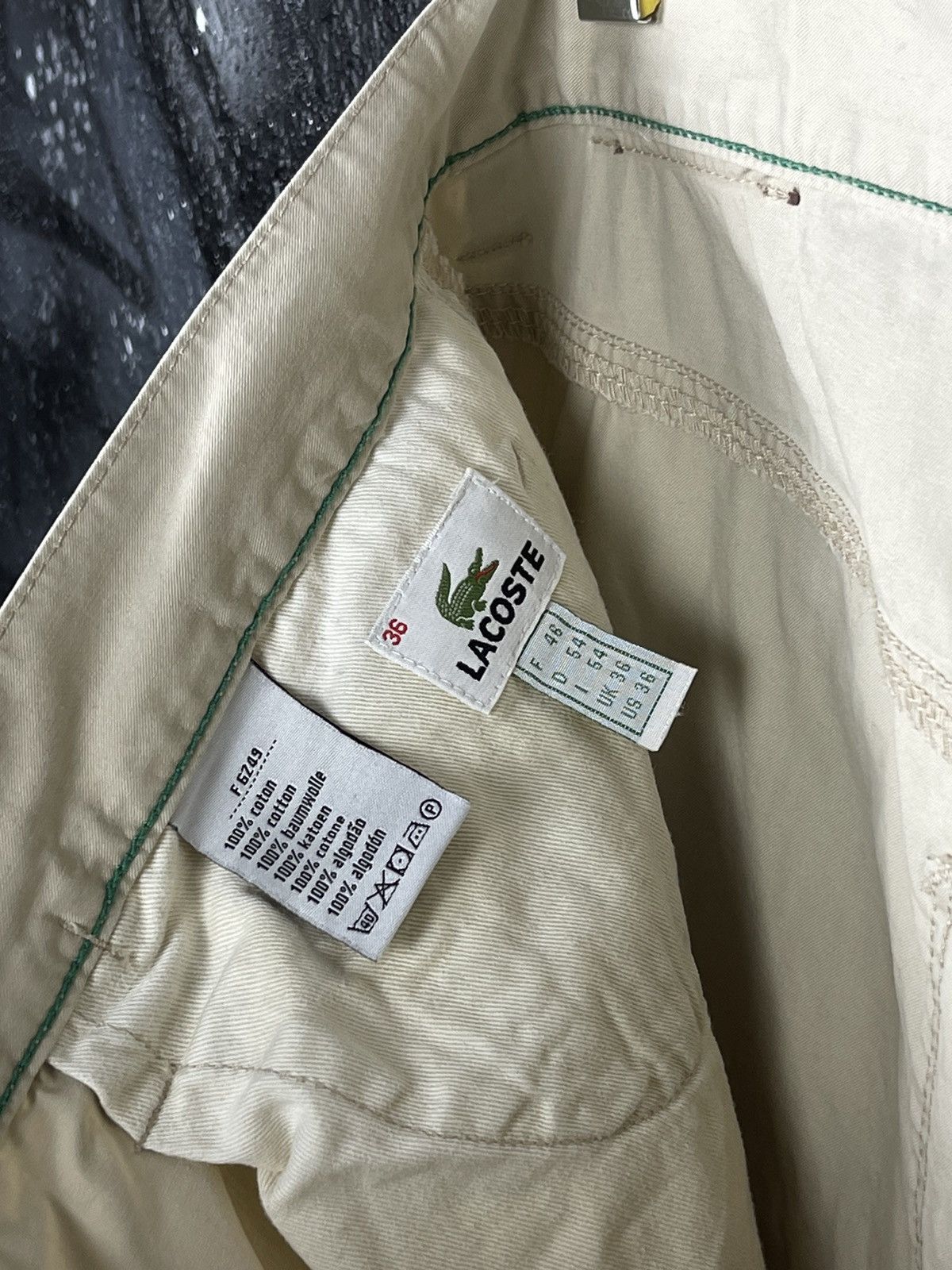 Lacoste Lacoste Vintage Beige Cotton Pants Size 36 Size US 36 / EU 52 - 8 Thumbnail
