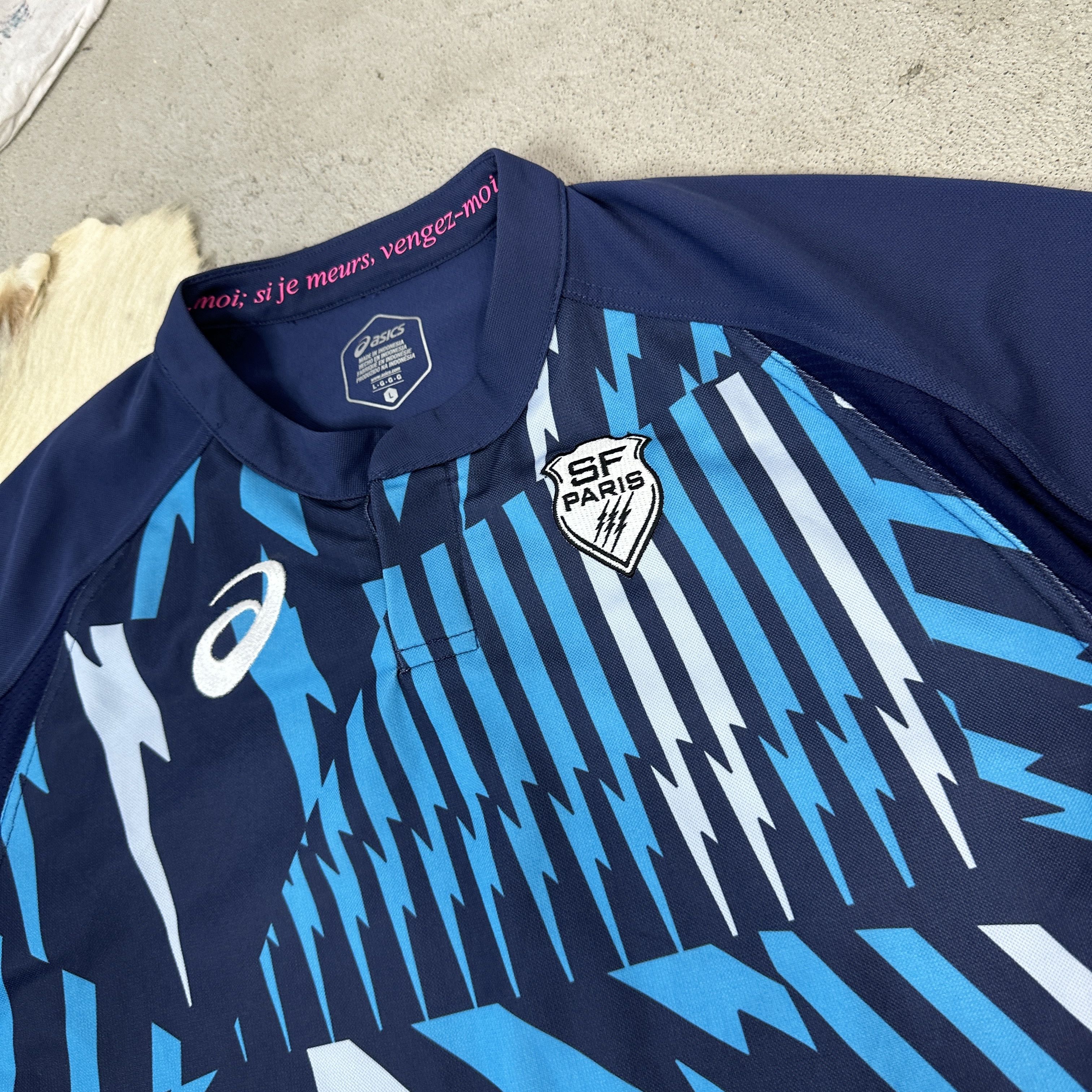 Vintage Jersey Rugby Stade Francaise Paris Size US L / EU 52-54 / 3 - 3 Thumbnail