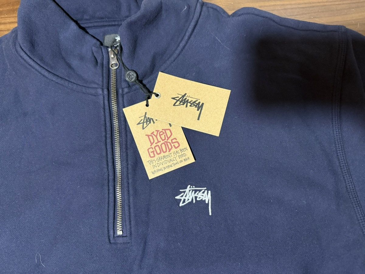 Stussy STÜSSY Overdyed Stock Logo Mock Neck Quarter Zip Men’s Size Size US XL / EU 56 / 4 - 2 Thumbnail