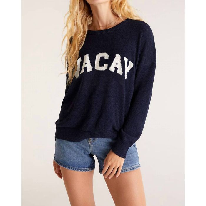 Z Supply Z SUPPLY Larisa Beach Vacay Sweater In Navy Grailed