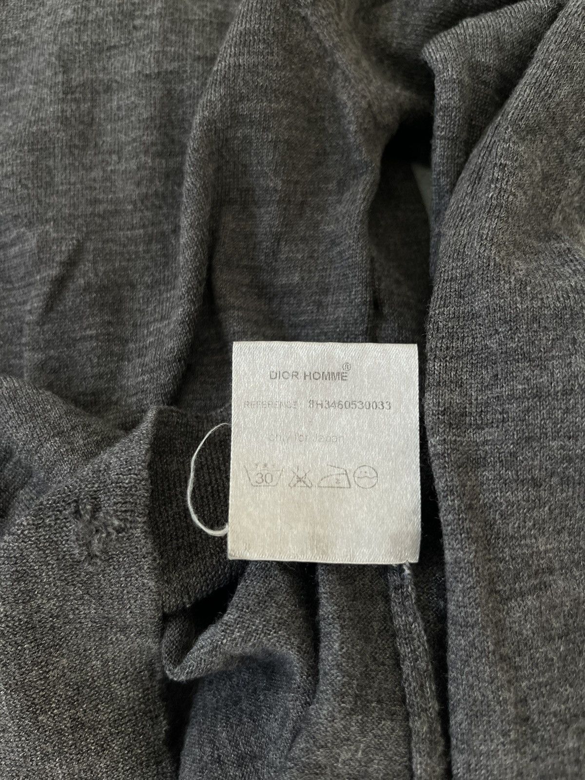 Dior Dior Homme Hedi Slimane Grey Distressed Wool V Neck Sweater Size US S / EU 44-46 / 1 - 9 Thumbnail