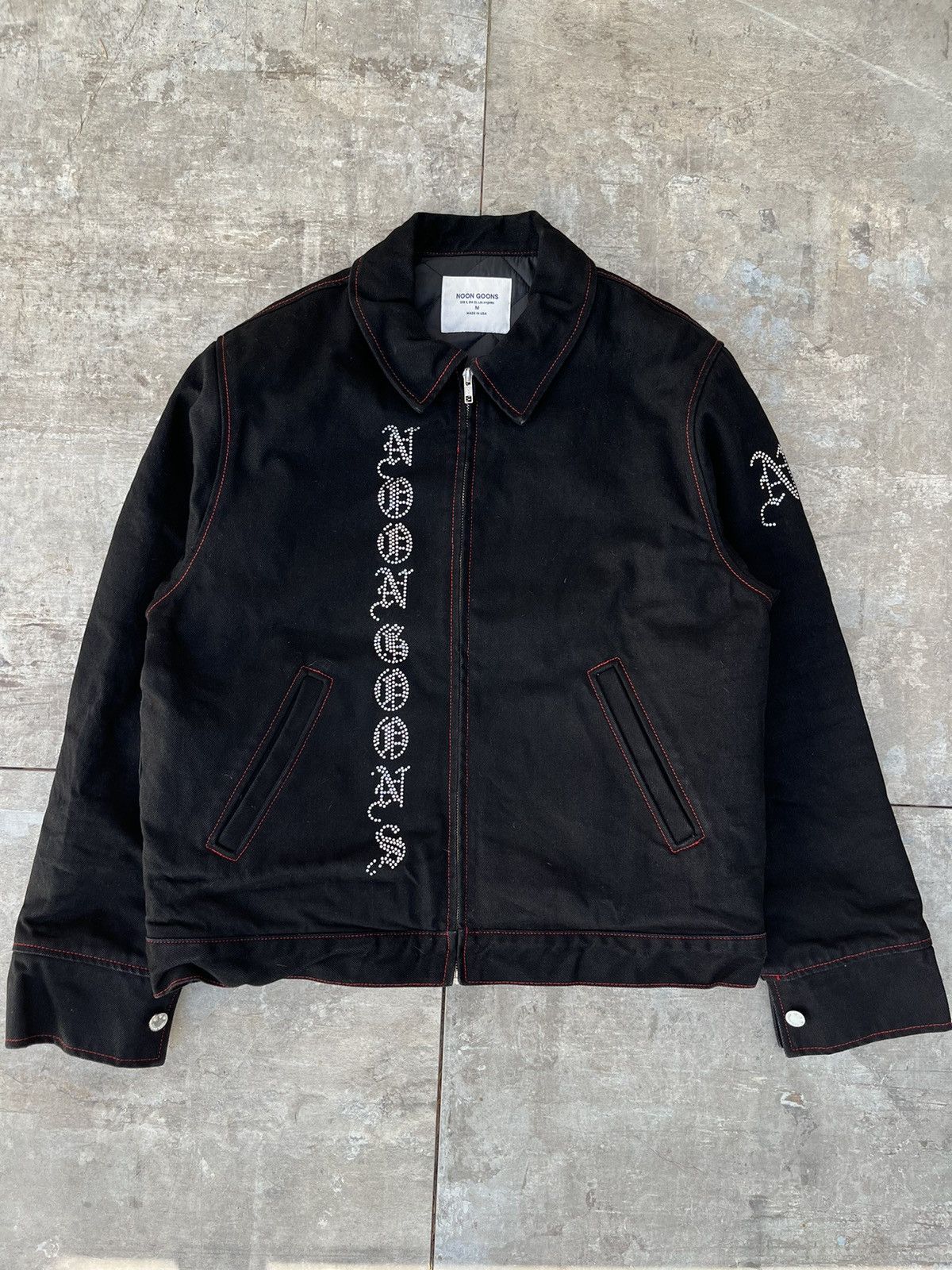 image of Noon Goons Quilted Work Jacket in Black, Men's (Size Medium)