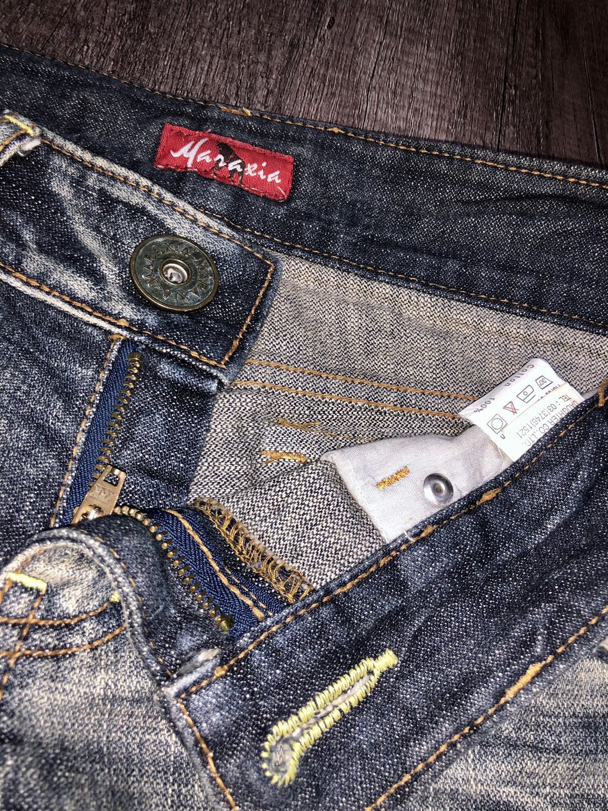 Japanese Brand Maraxia Distressed denim Jeans Size 31" - 23 Thumbnail