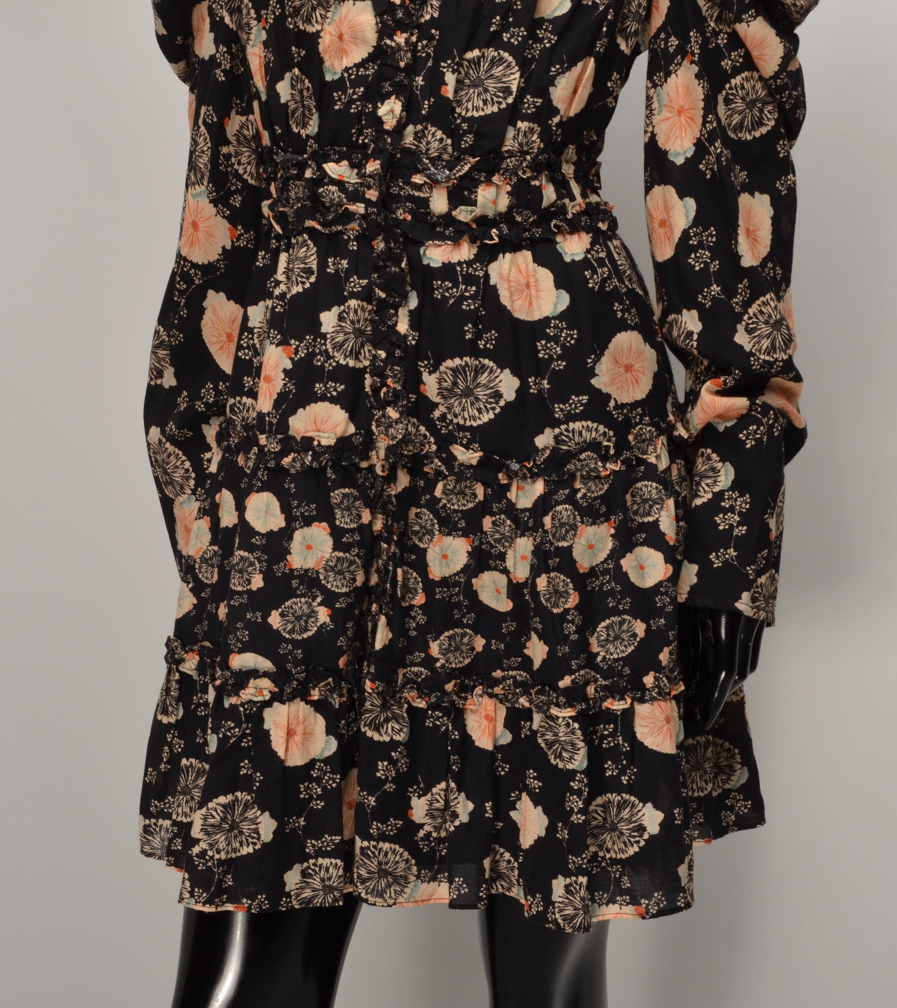 Ulla Johnson Ulla Johnson Floral Puff Long Sleeve Ruffle Dress Size M / US 6-8 / IT 42-44 - 3 Thumbnail