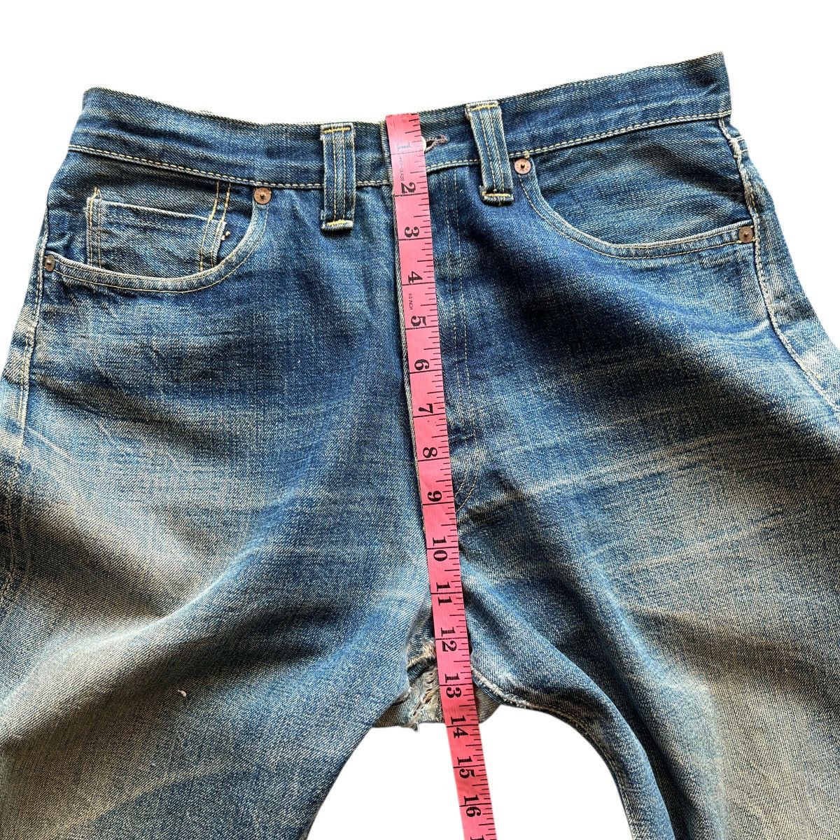 Denime Vintage Denime Authentic Leather Patch Slevedge DenimJeans Size US 30 / EU 46 - 8 Thumbnail