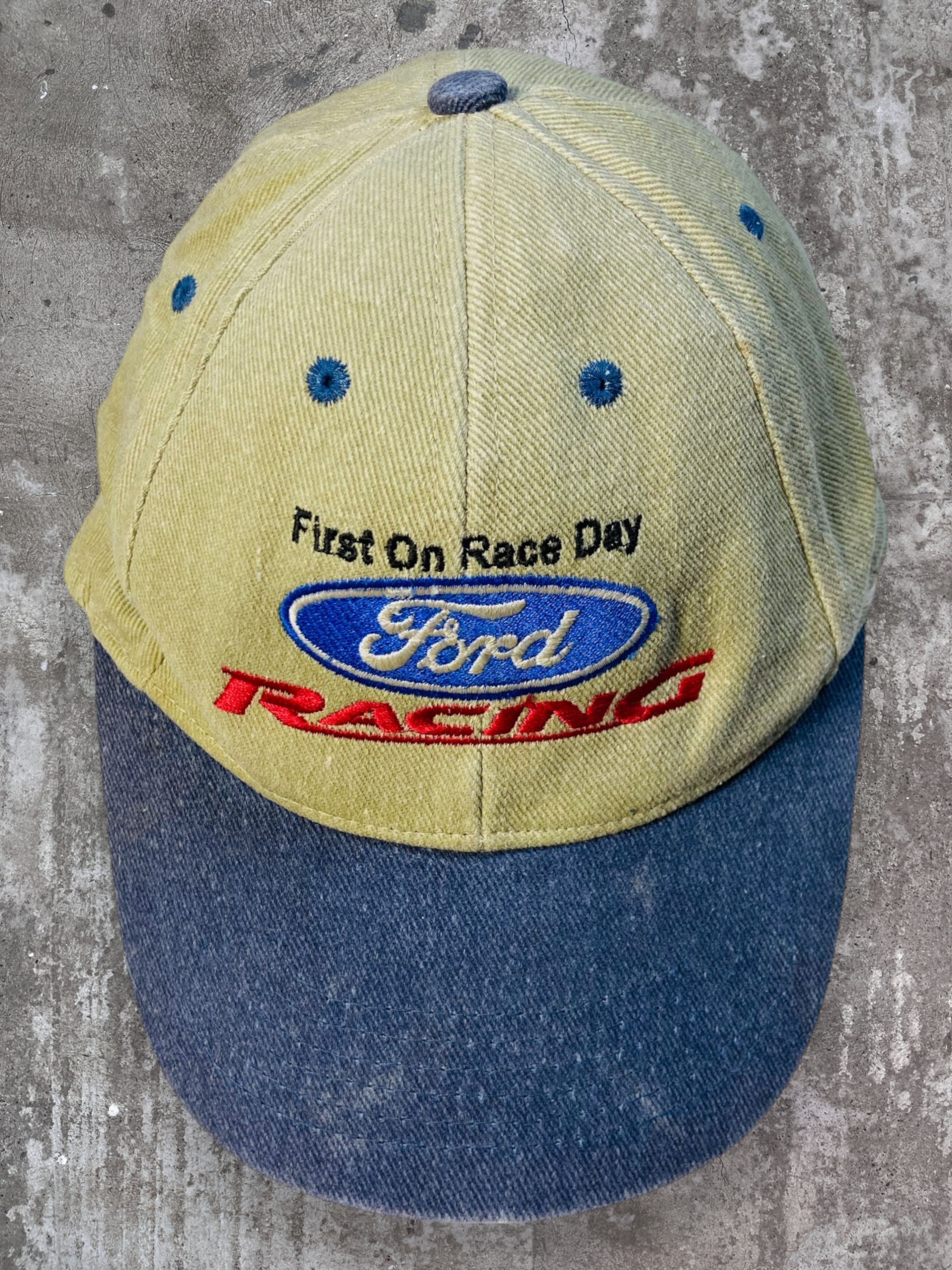 Ford 90s FORD FIRST ON RACE DAY - RARE VINTAGE FADED CAP - № 4165 Size ONE SIZE - 1 Thumbnail