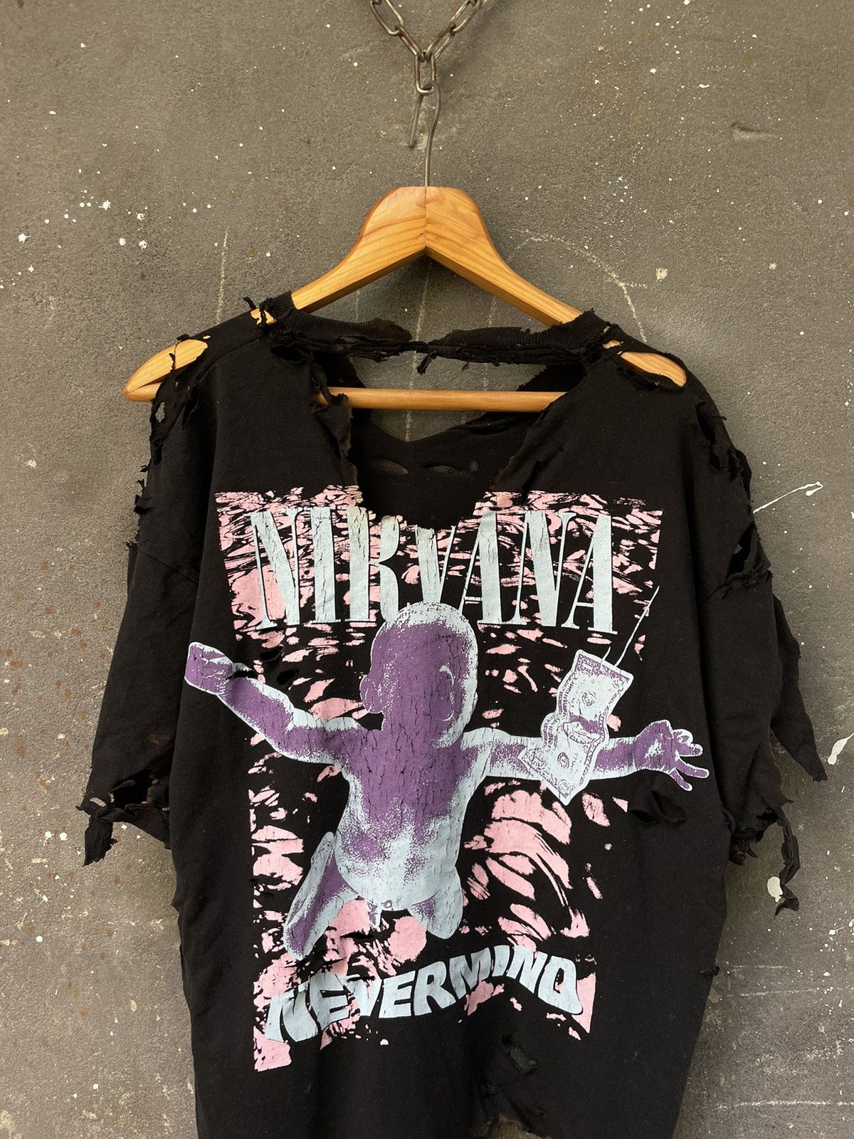 Other Nirvana Opium Distressed T-Shirt Custom Black Nevermind Fade Size US L / EU 52-54 / 3 - 4 Thumbnail