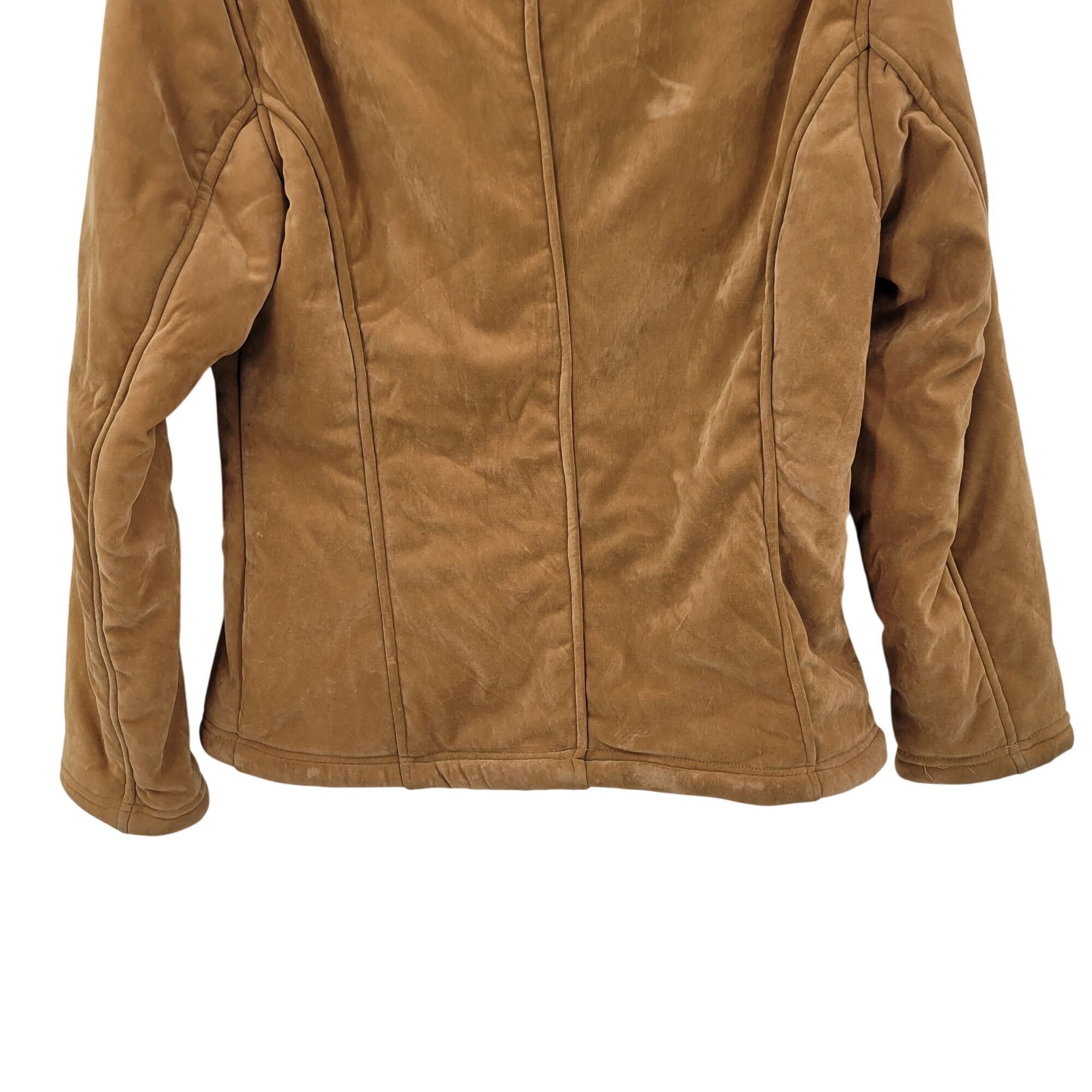 Oscar Piel Vtg Oscar Piel Faux Suede Jacket Camel Faux Fur Lining Butto Size S / US 4 / IT 40 - 9 Thumbnail