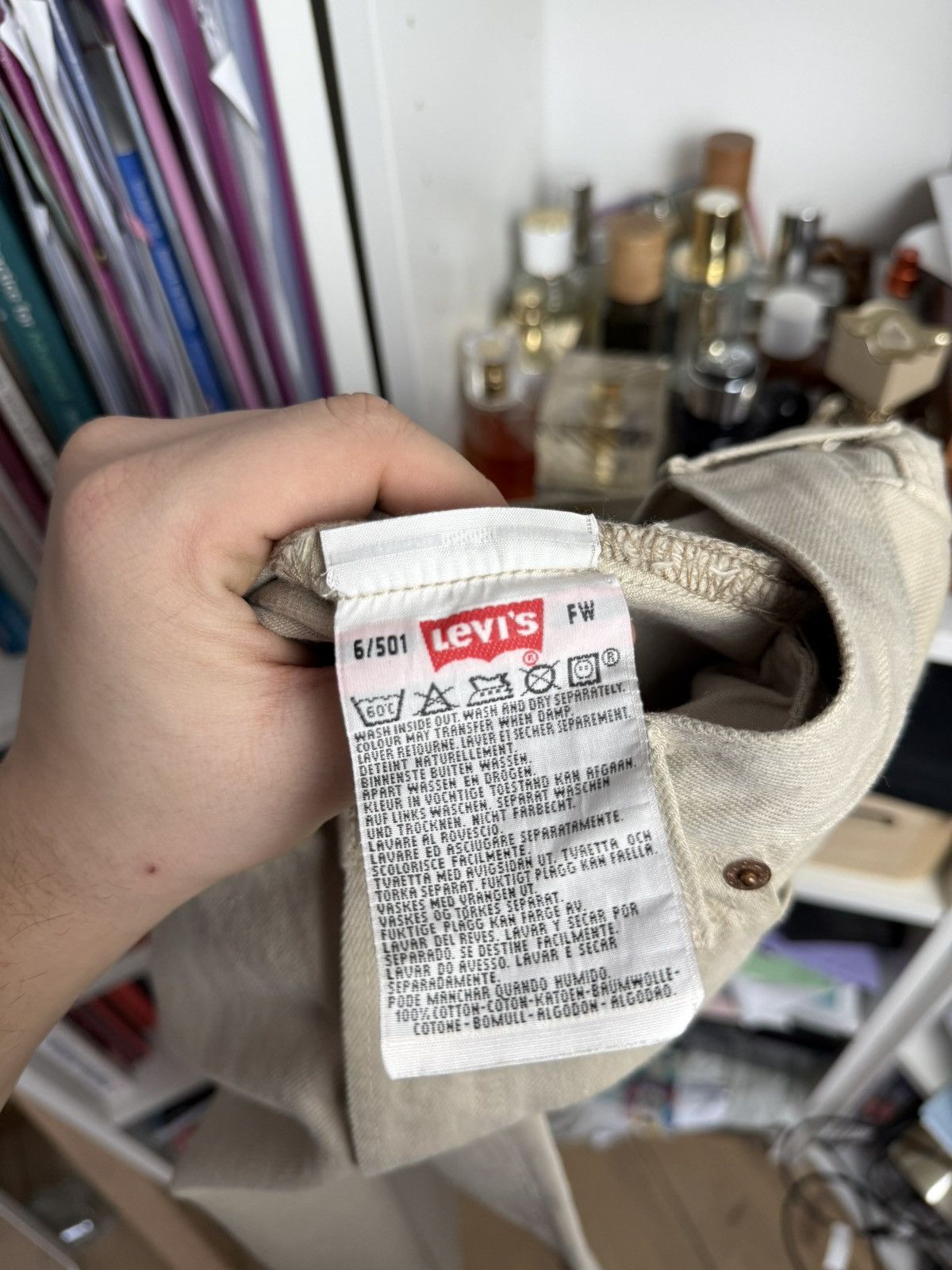 Levi's × Levi's Vintage Clothing × Vintage Vintage 90s Levi’s 501 beige denim pants 30x28 casual western Size US 30 / EU 46 - 7 Thumbnail