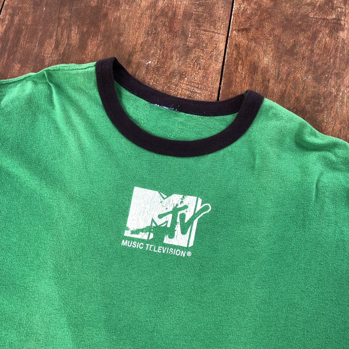 Mtv VintageThrashed Faded Ringer MTV Music Television T Shirt Size US XL / EU 56 / 4 - 1 Thumbnail
