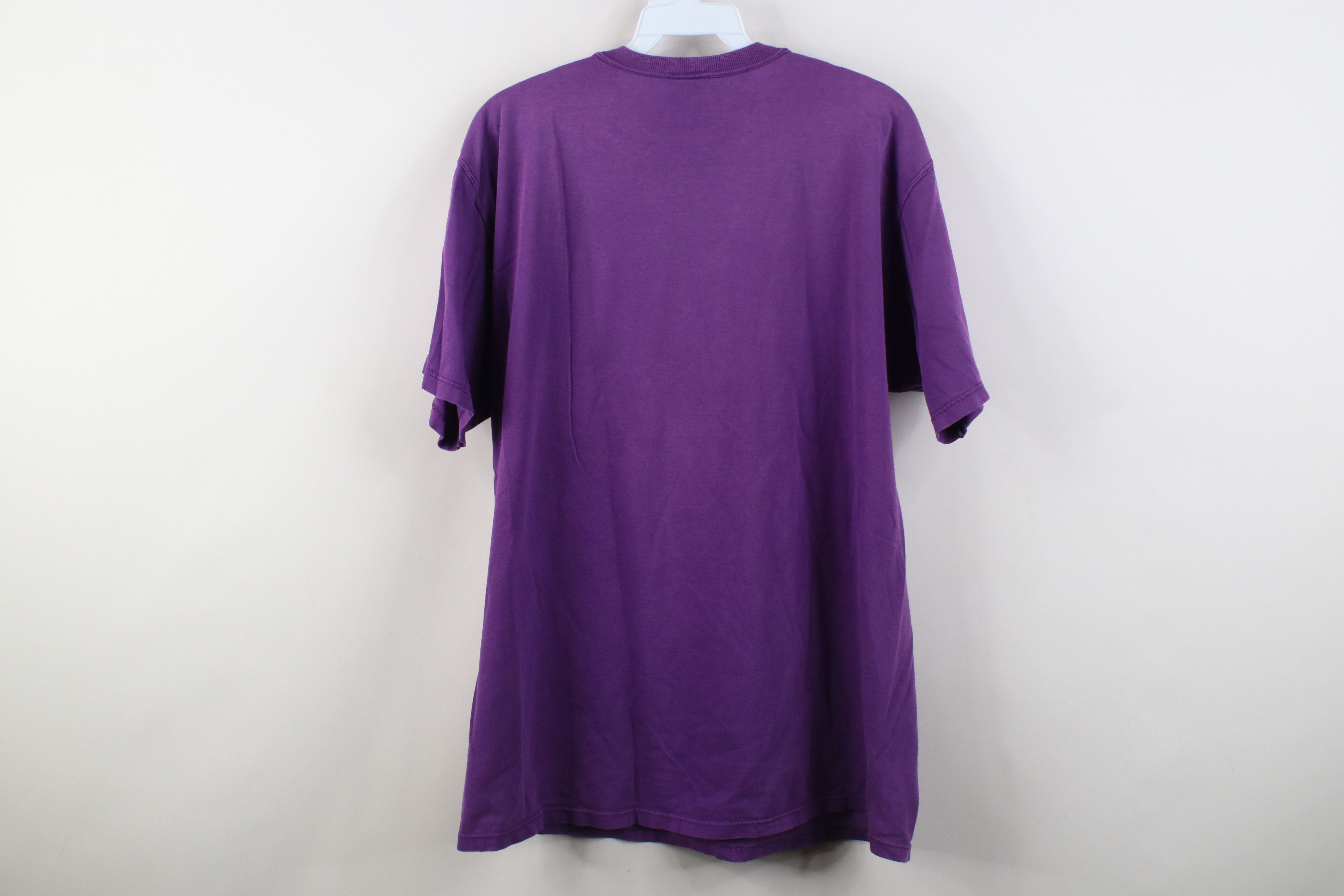 Russell Athletic Vintage 90s Russell Athletic Blank Cotton T-Shirt Purple USA Size US L / EU 52-54 / 3 - 13 Thumbnail