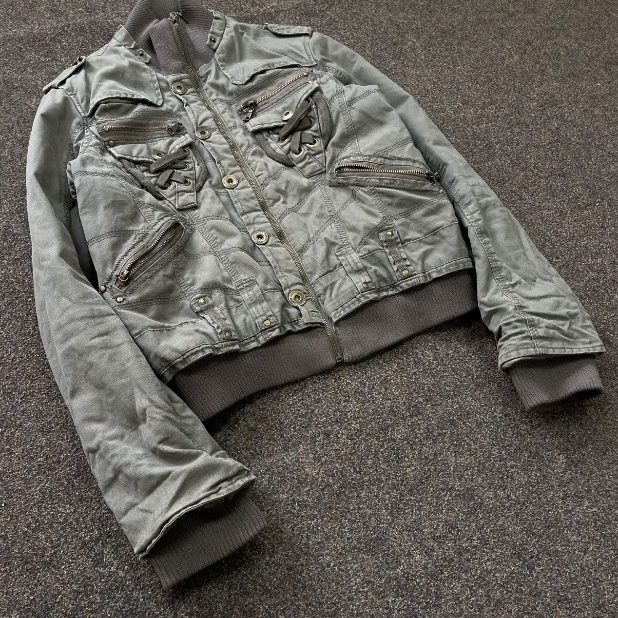 20471120 Vintage Y2K COTTON Jacket JAPAN Punk Opium BALENCIAGA Style Size M / US 6-8 / IT 42-44 - 2 Thumbnail