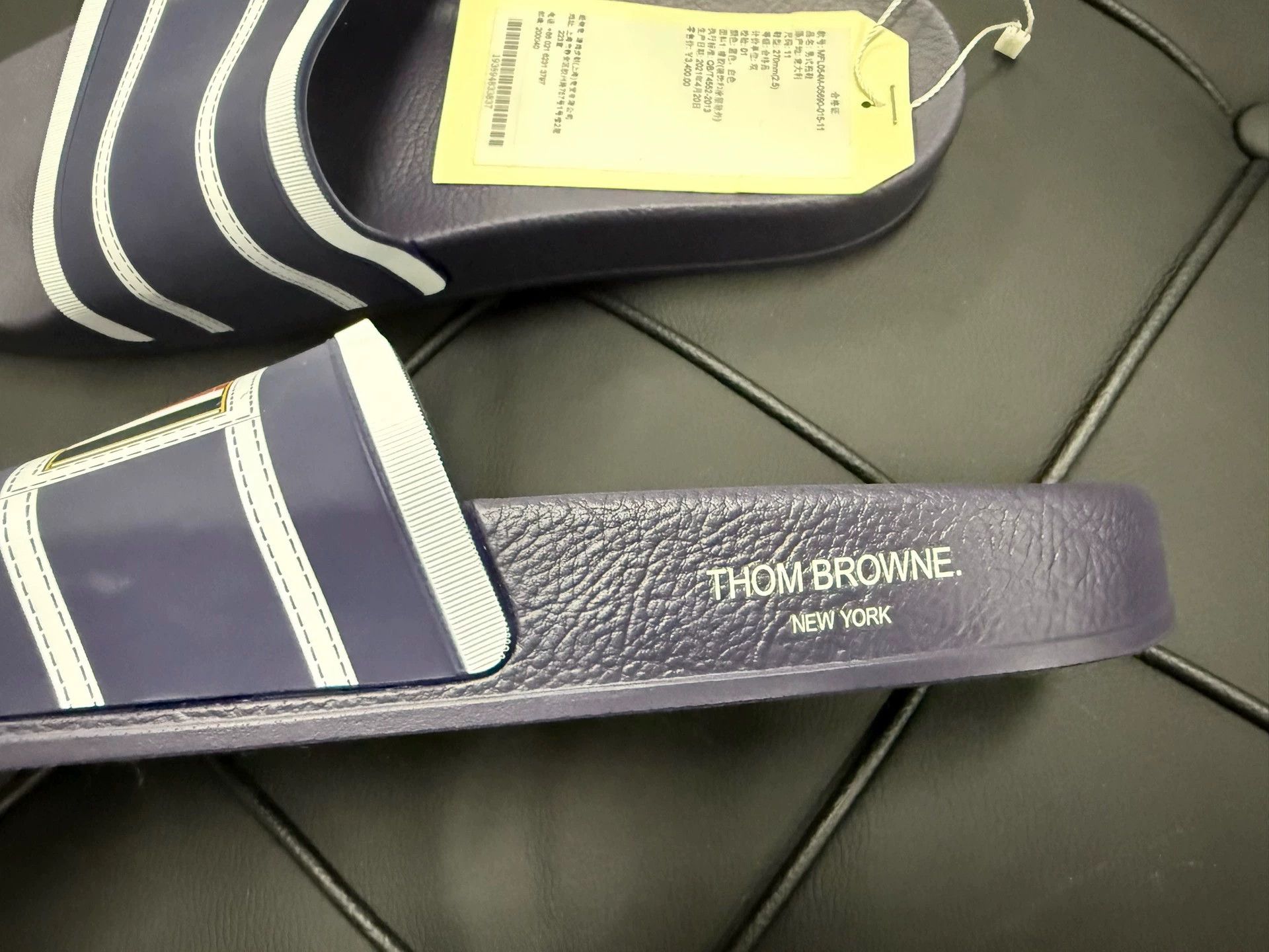 Thom Browne Thom Browne Men's Color Blocked Slipper Blue US11 Size US 11 / EU 44 - 3 Thumbnail