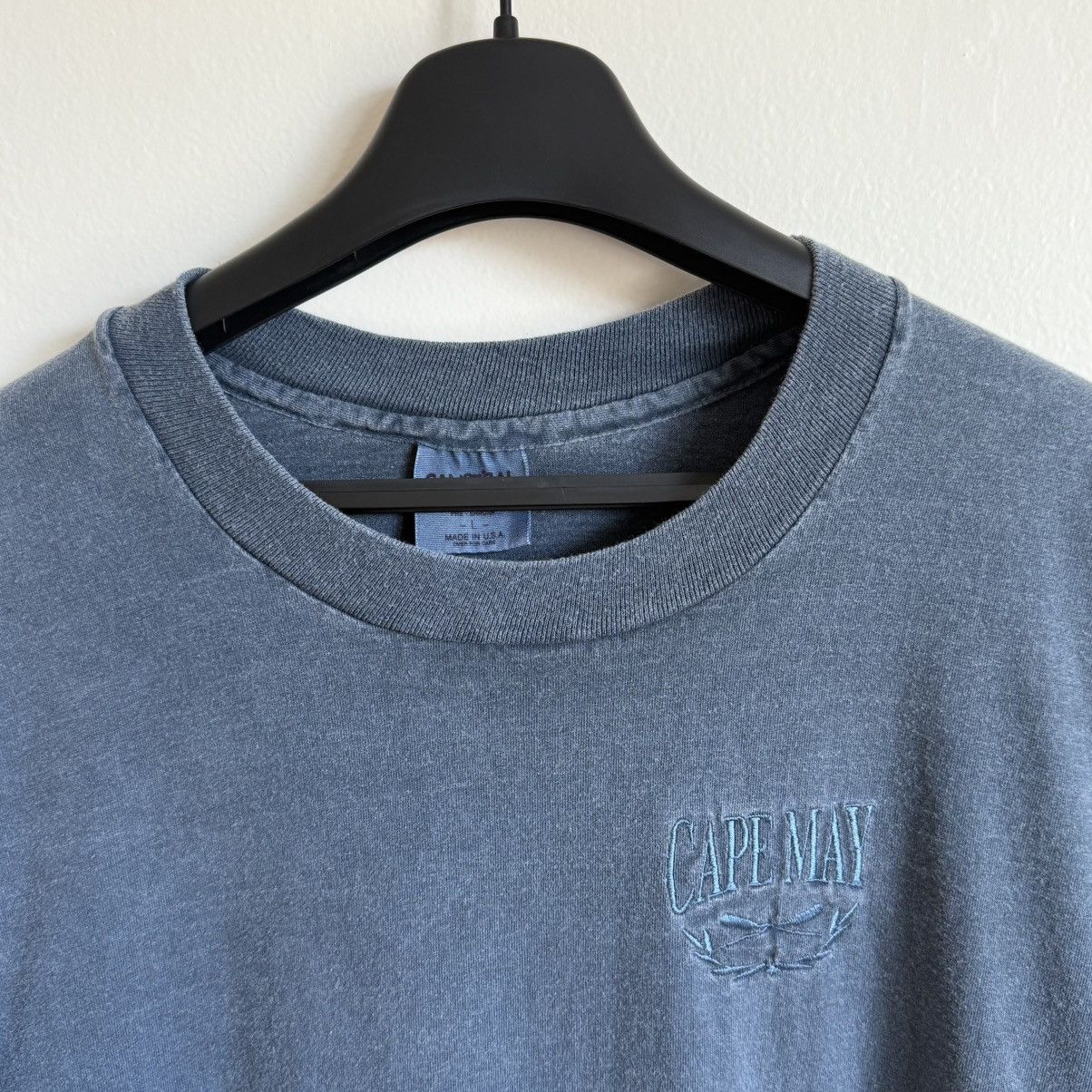 Vintage Vintage Sansegal Cape May Single Stitch T-Shirt Made in USA Size US L / EU 52-54 / 3 - 3 Thumbnail