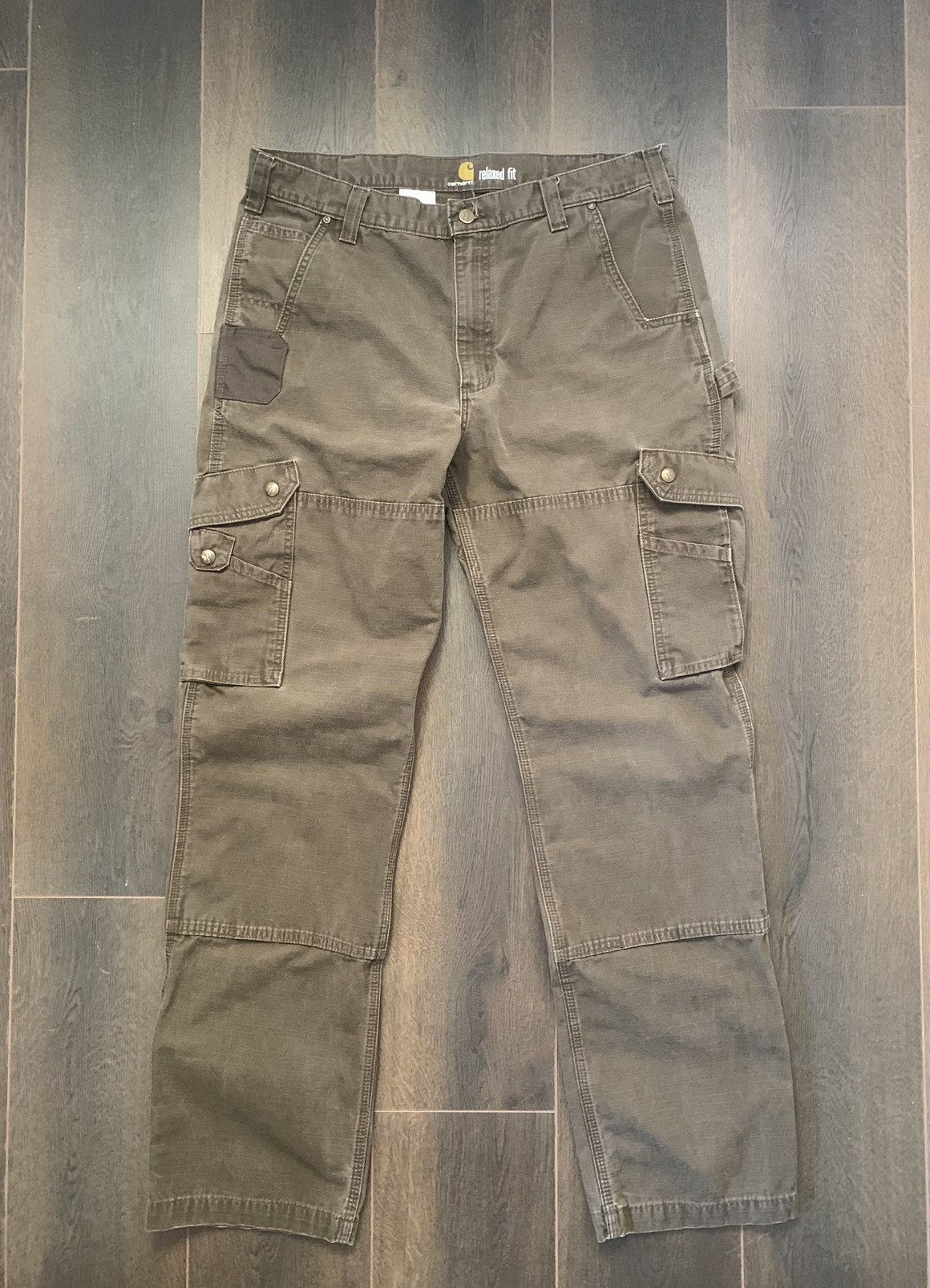 image of Vintage Carhartt Double Knee Cargos in Brown, Men's (Size 36)