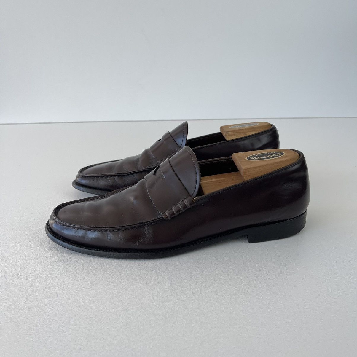Prada Prada Penny Loafers Leather Shoes Burgundy 1 2D 0915 Size US 6.5 / EU 39-40 - 2 Thumbnail