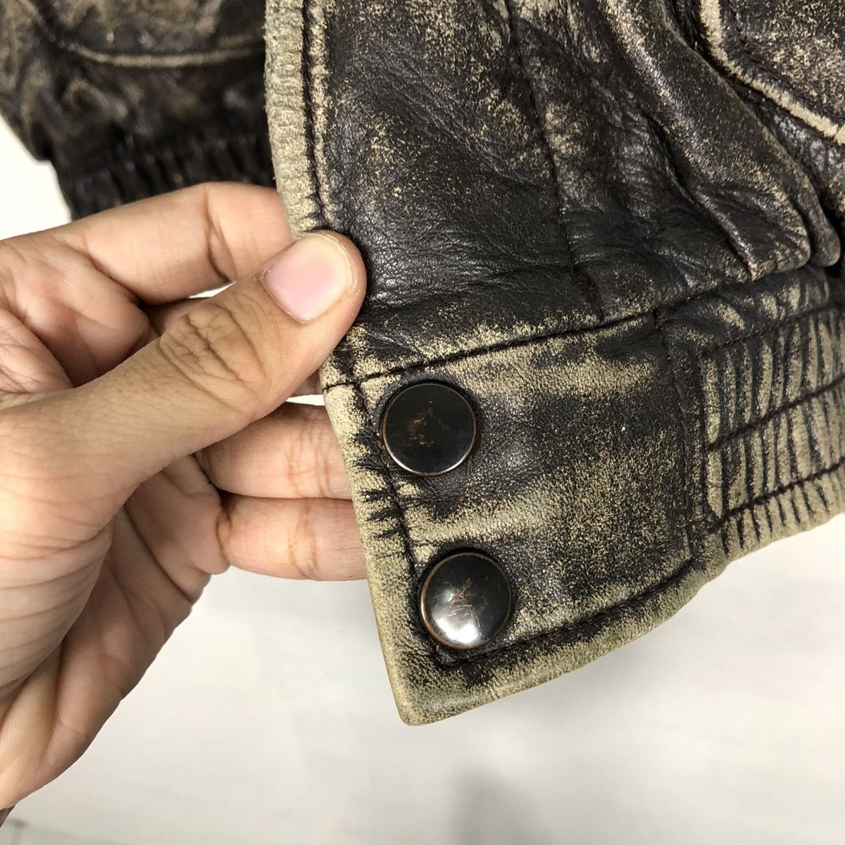 Japanese Brand 🔥VINTAGE BIKER LEATHER JACKET UNKNOWN BRAND ISSEY MIYAKE Size US M / EU 48-50 / 2 - 18 Thumbnail